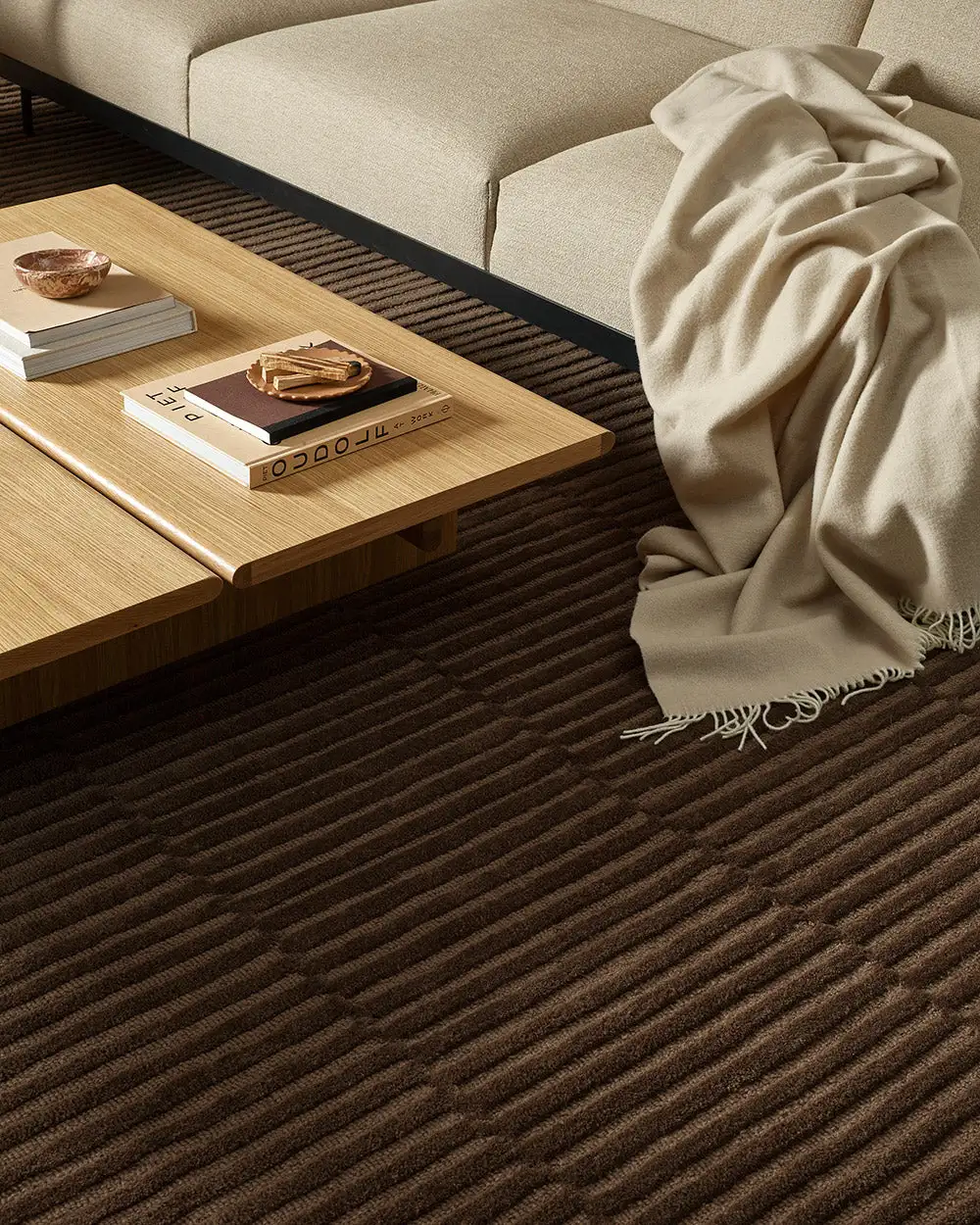 Wool Linear Contemporary Versatile Area Rug