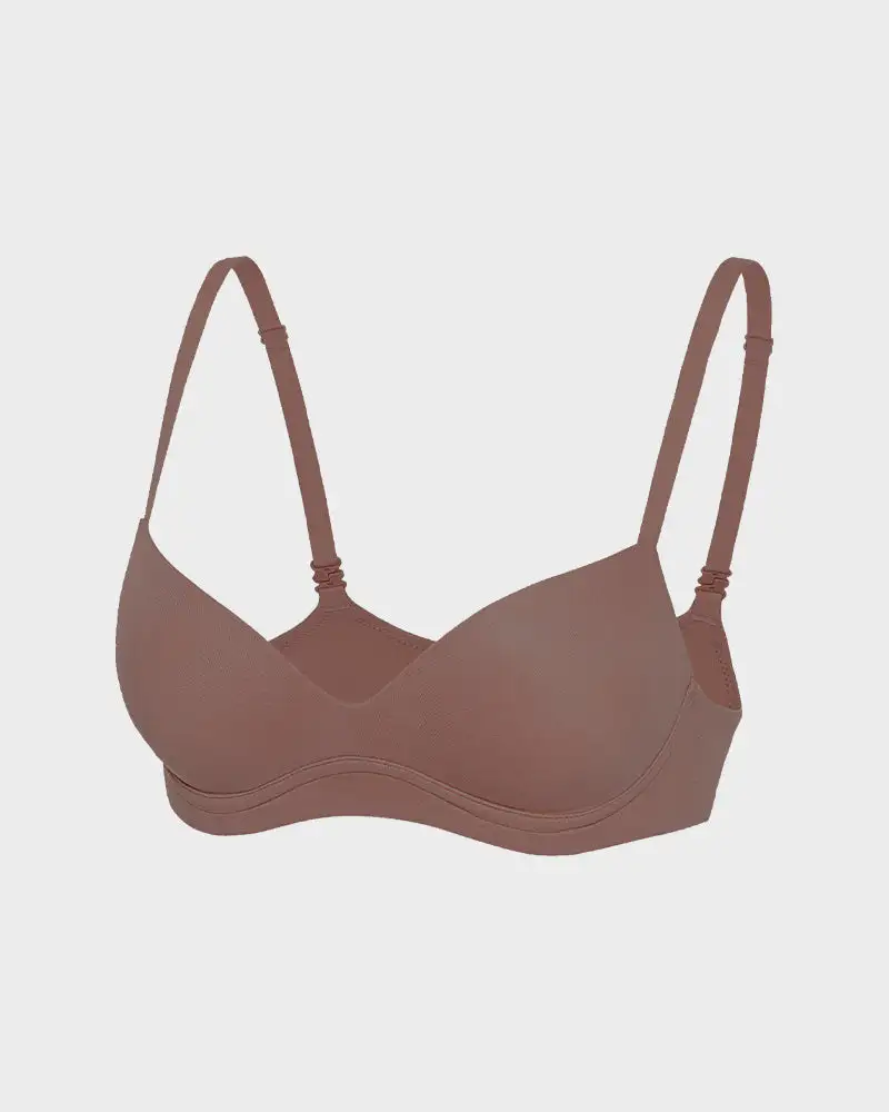 No Underwire Push-Up Plunge Bra