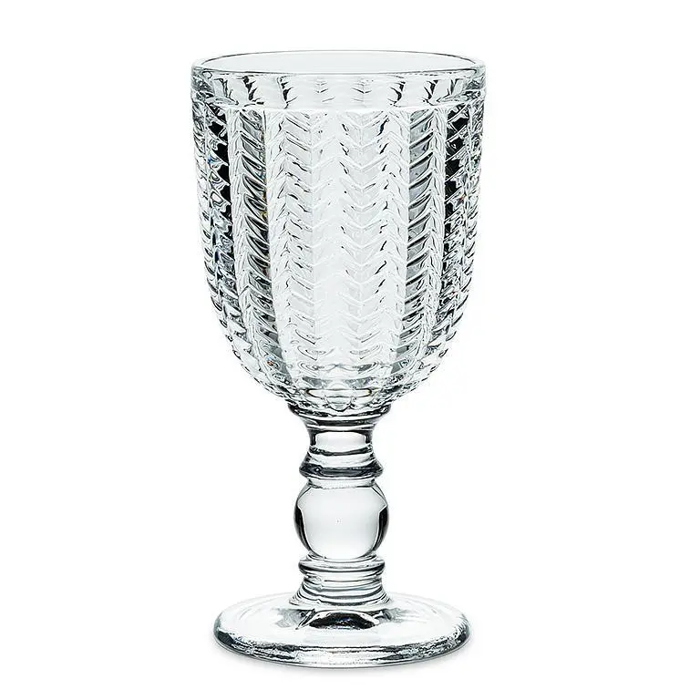 Herringbone Pattern Wine Goblet