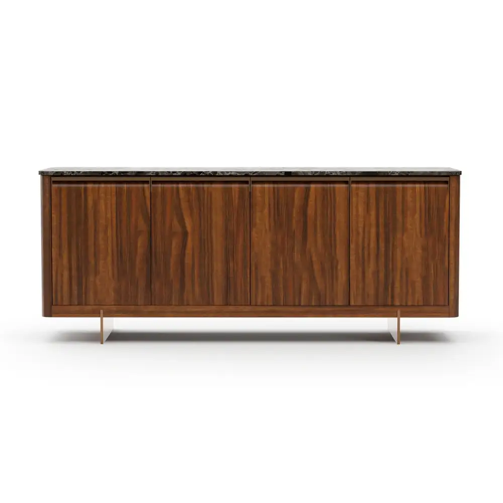 Smoked Walnut Four-Door Sideboard