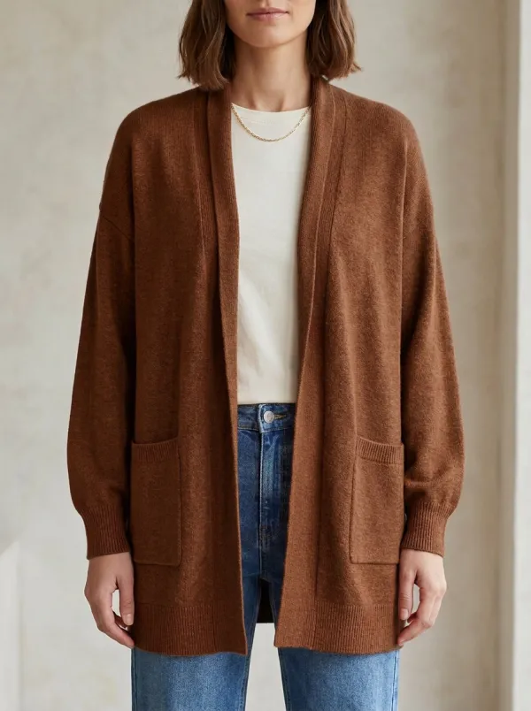 Structured Textured Knit Cardigan