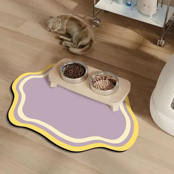 Contrast Color Pet Feeding Mat