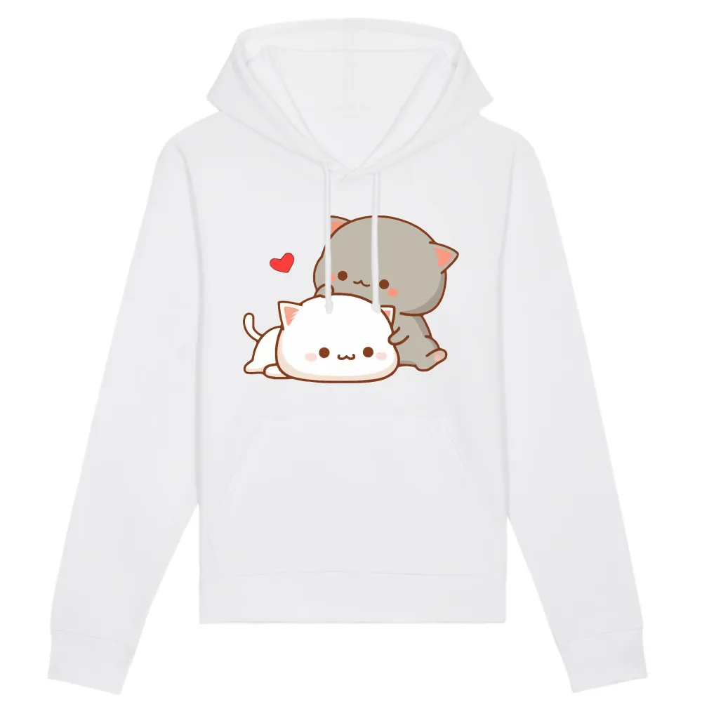 Cute Cat Graphic Pullover Hoodie