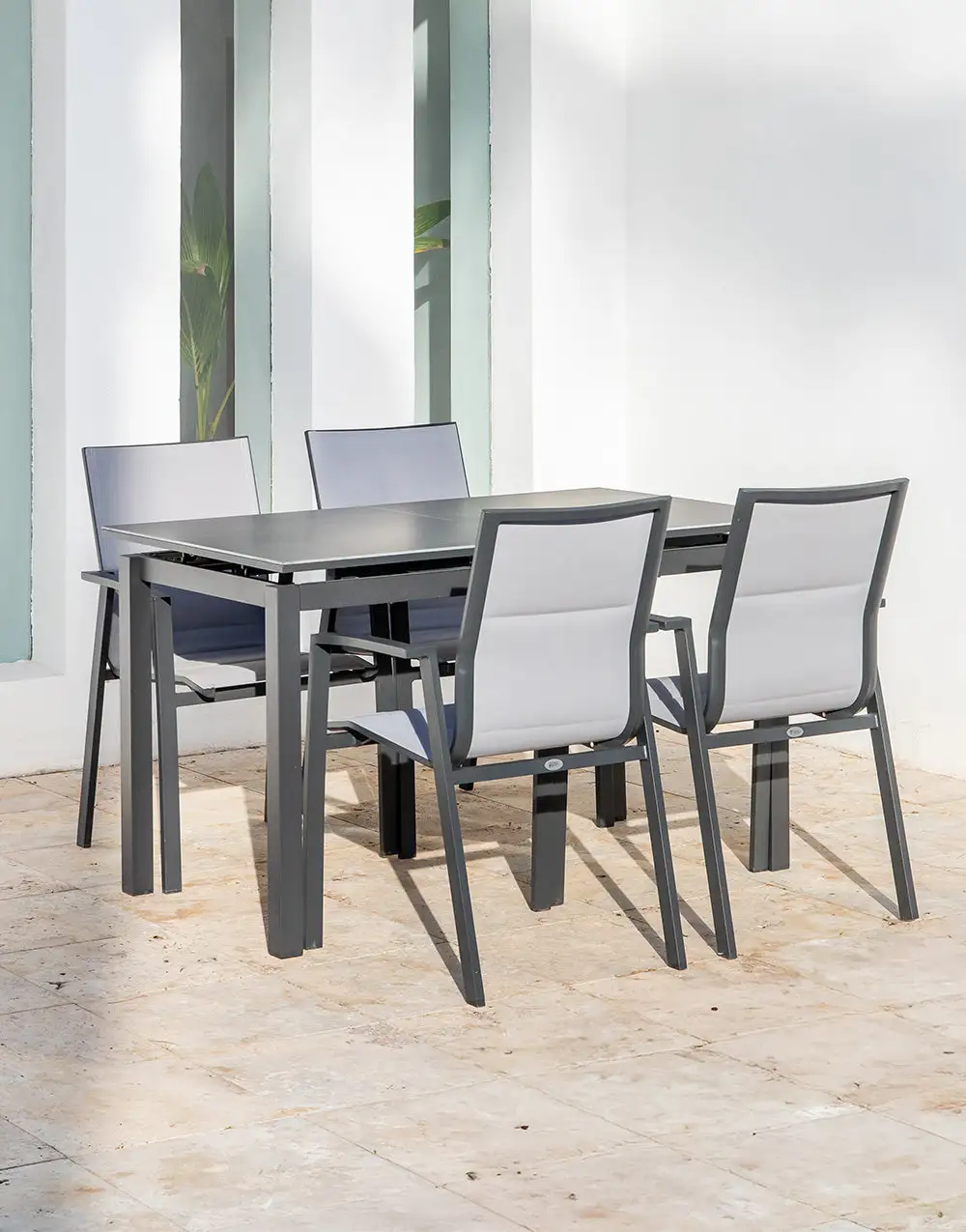 Extendable Slatted Patio Table