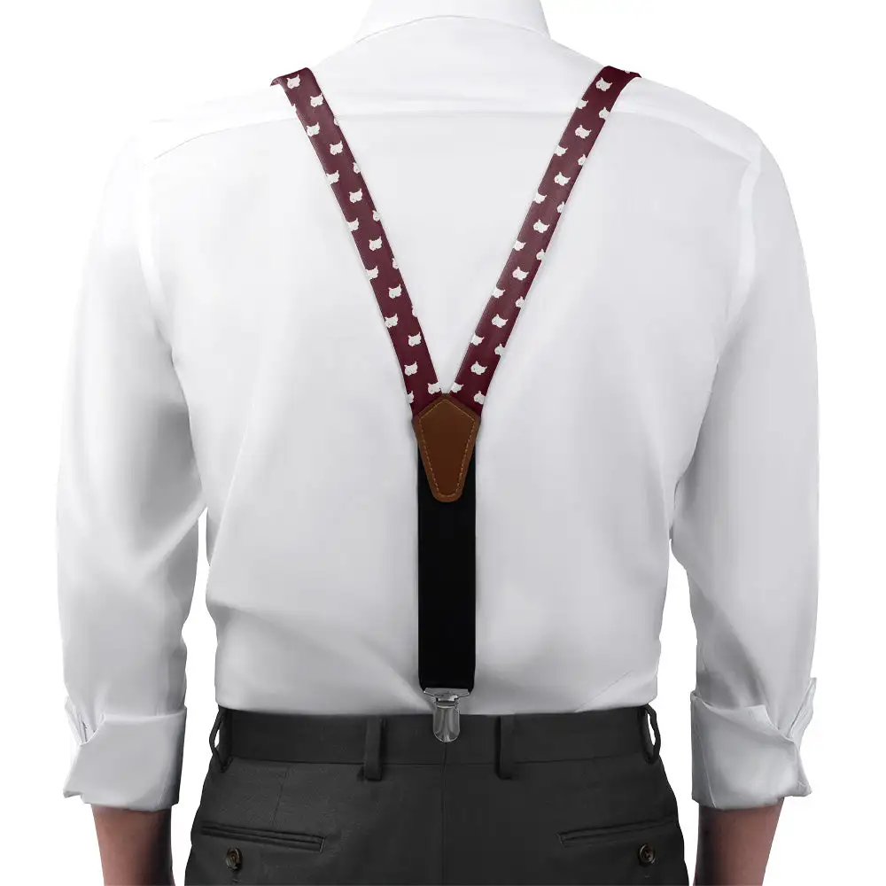 Pomeranian Dog Theme Suspenders