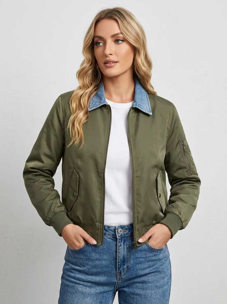 Utility Bomber Women's Casual Jacket