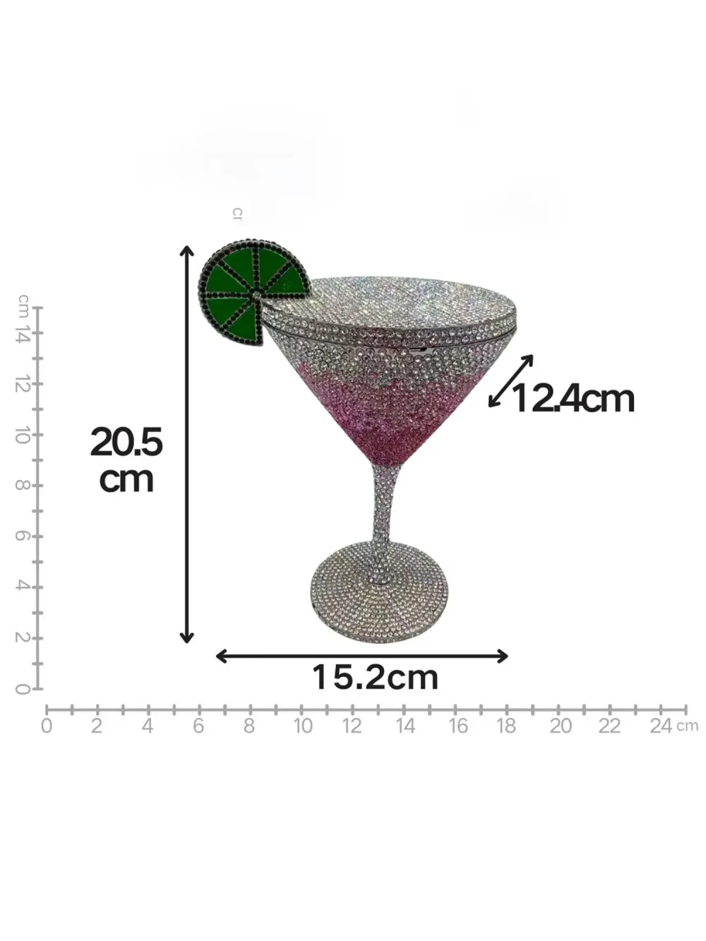 Madeline Rhinestone-embellished Cocktail Glass Clutch Bag