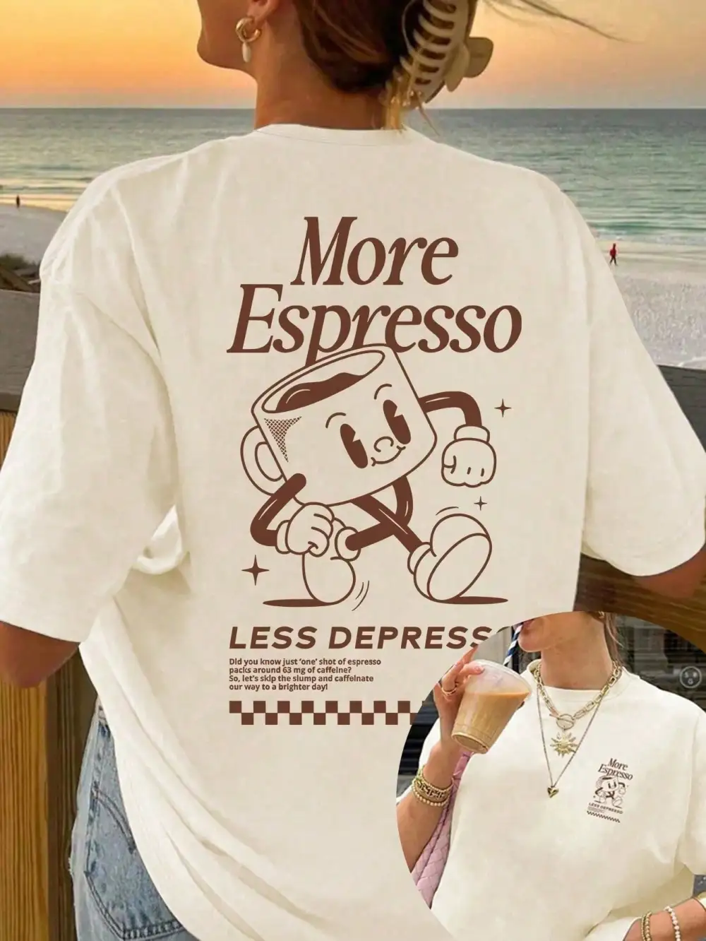 Women Coffee Relaxed Fit T-Shirt