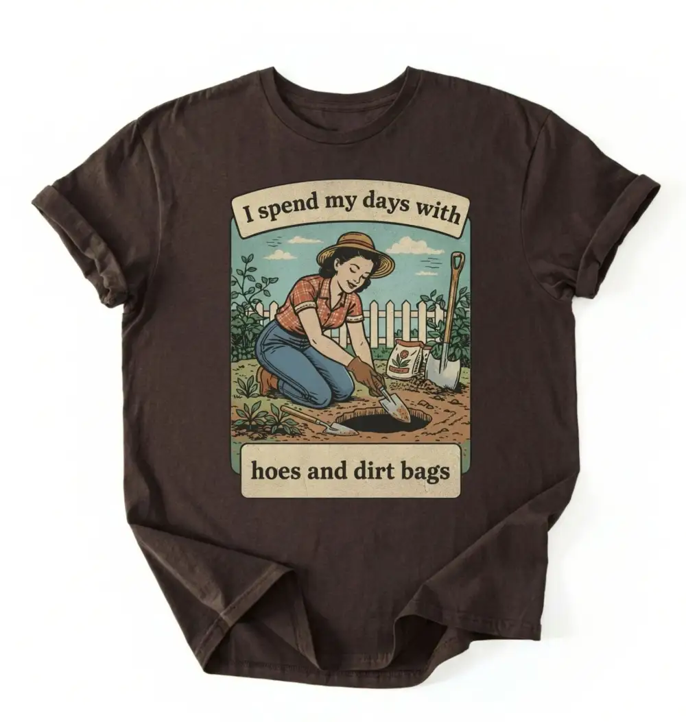 Garden Tools Dirt Graphic Cotton Tee