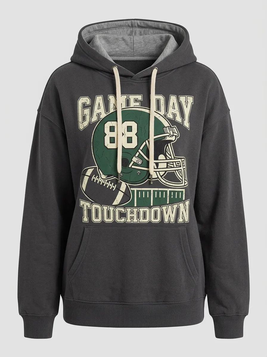 Women's Snap Heritage Football Hoodie