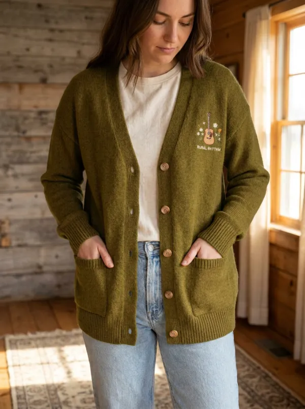 Floral Embroidered Country Music Cardigan