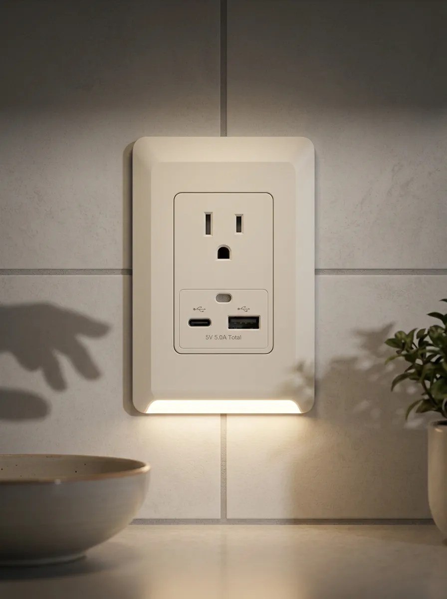 USB Charging Night Light Printed LED Outlet Cover