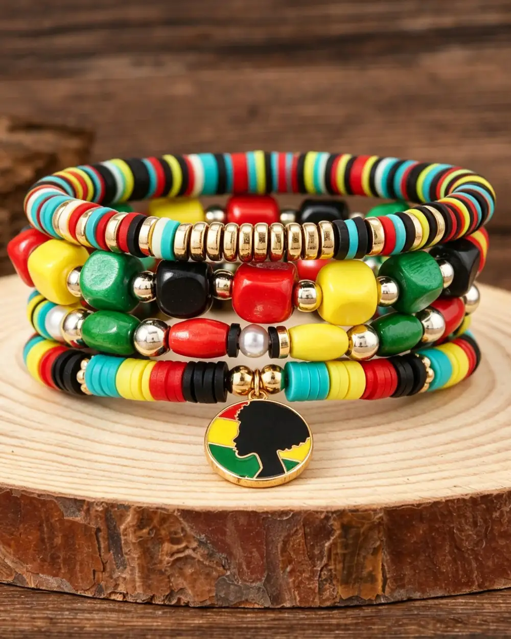 Juneteenth Multi-Layer Beaded Bracelet