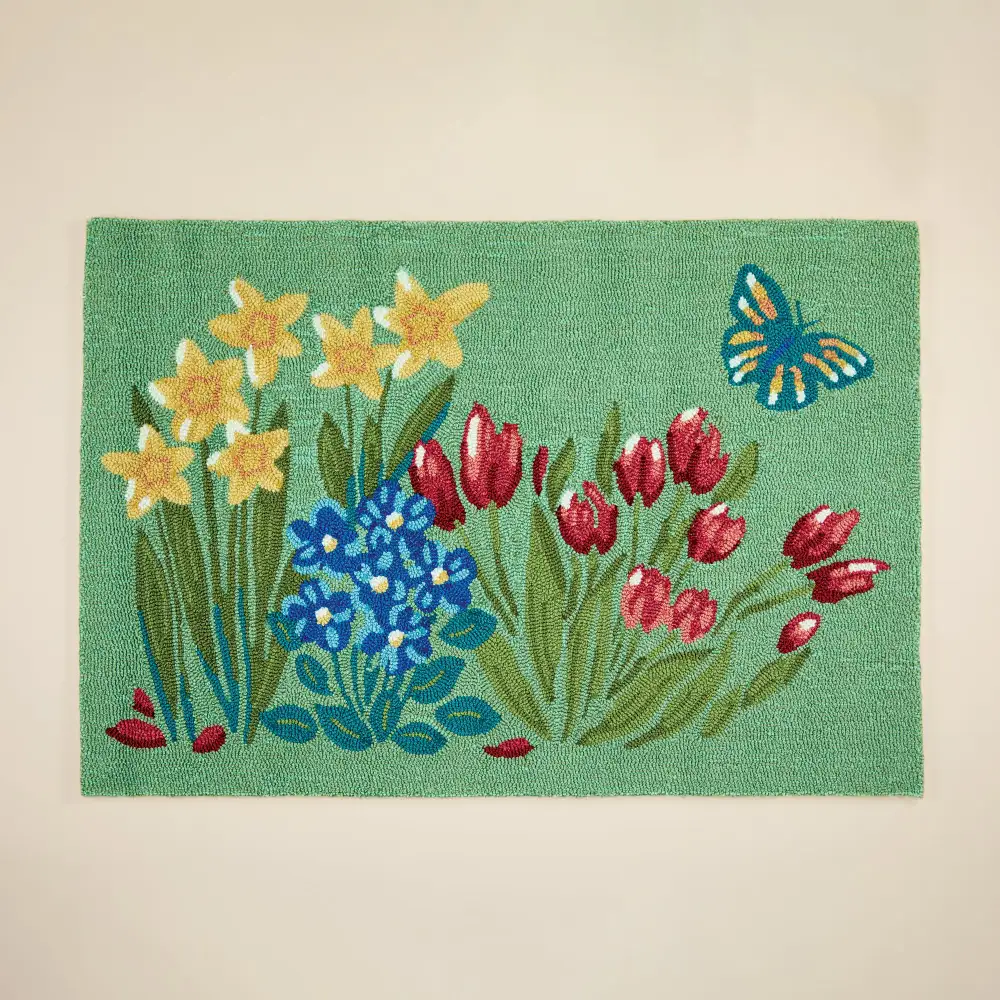 Classic Butterfly Decorative Home Accent Rug