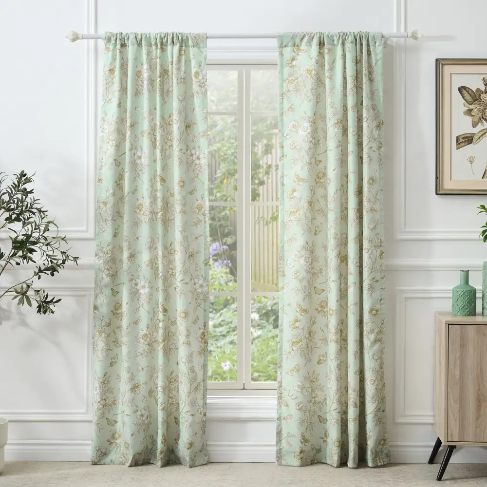 Semi-Sheer Microfiber Butterfly Classic Window Treatment