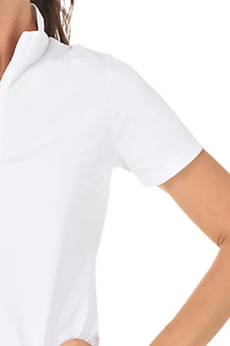 Short Sleeve Mock Neck Top