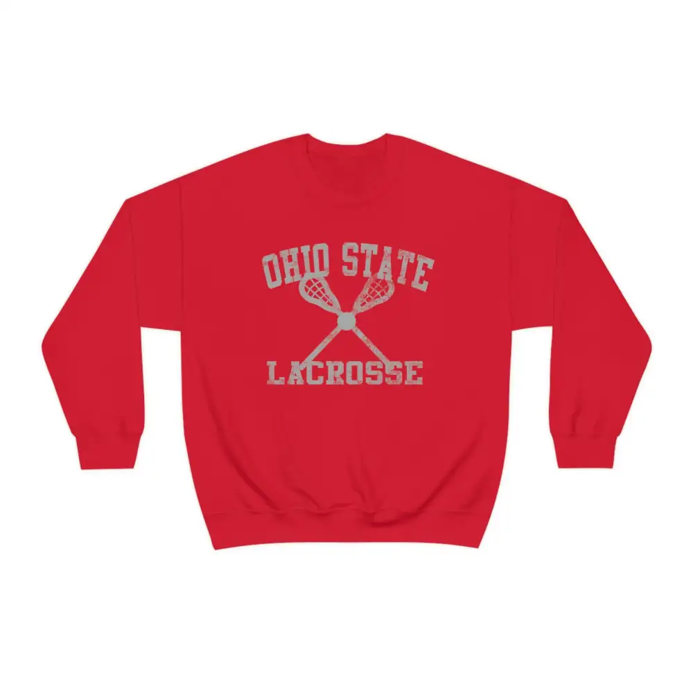 Sport Print Lacrosse Graphic Crewneck Sweatshirt