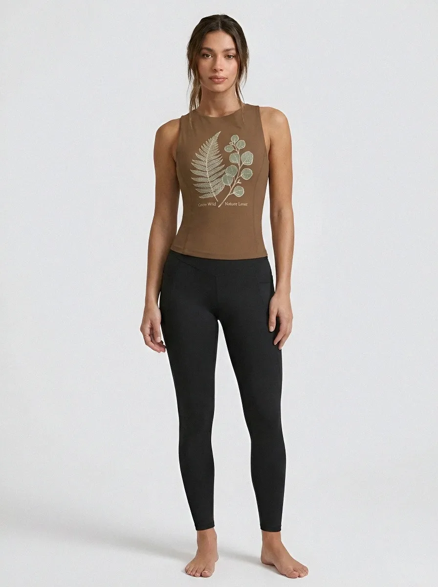 Eucalyptus Botanical Nature Leaf Tank Top