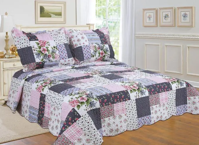 Casual Cotton Reversible Quilt Bedding Set