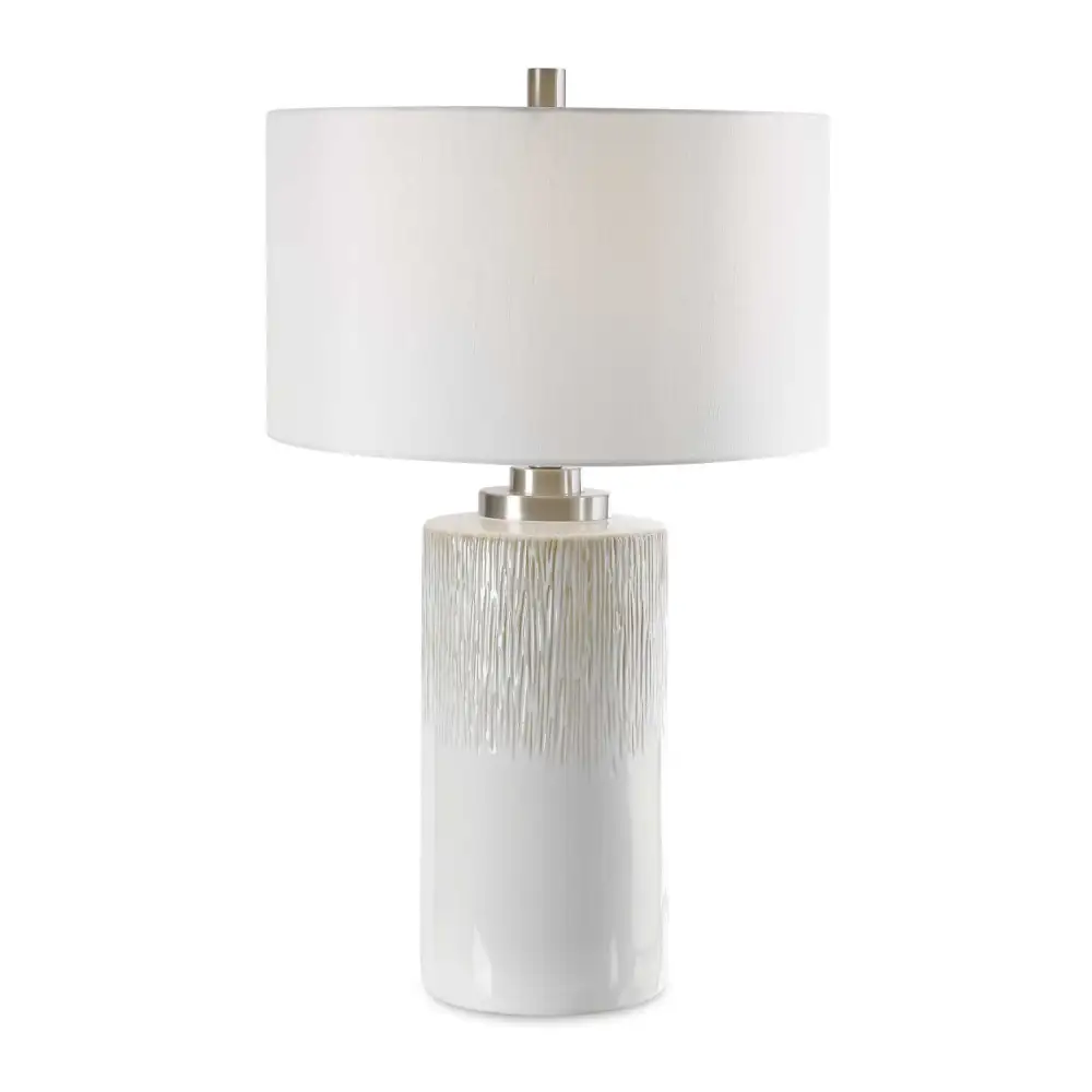 Textured Ceramic Metal Iron Table Lamp