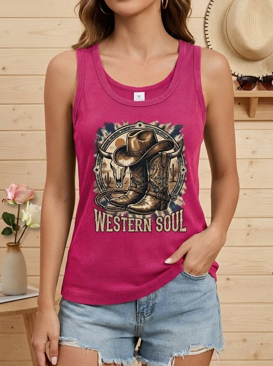Western Soul Cowboy Tank Top