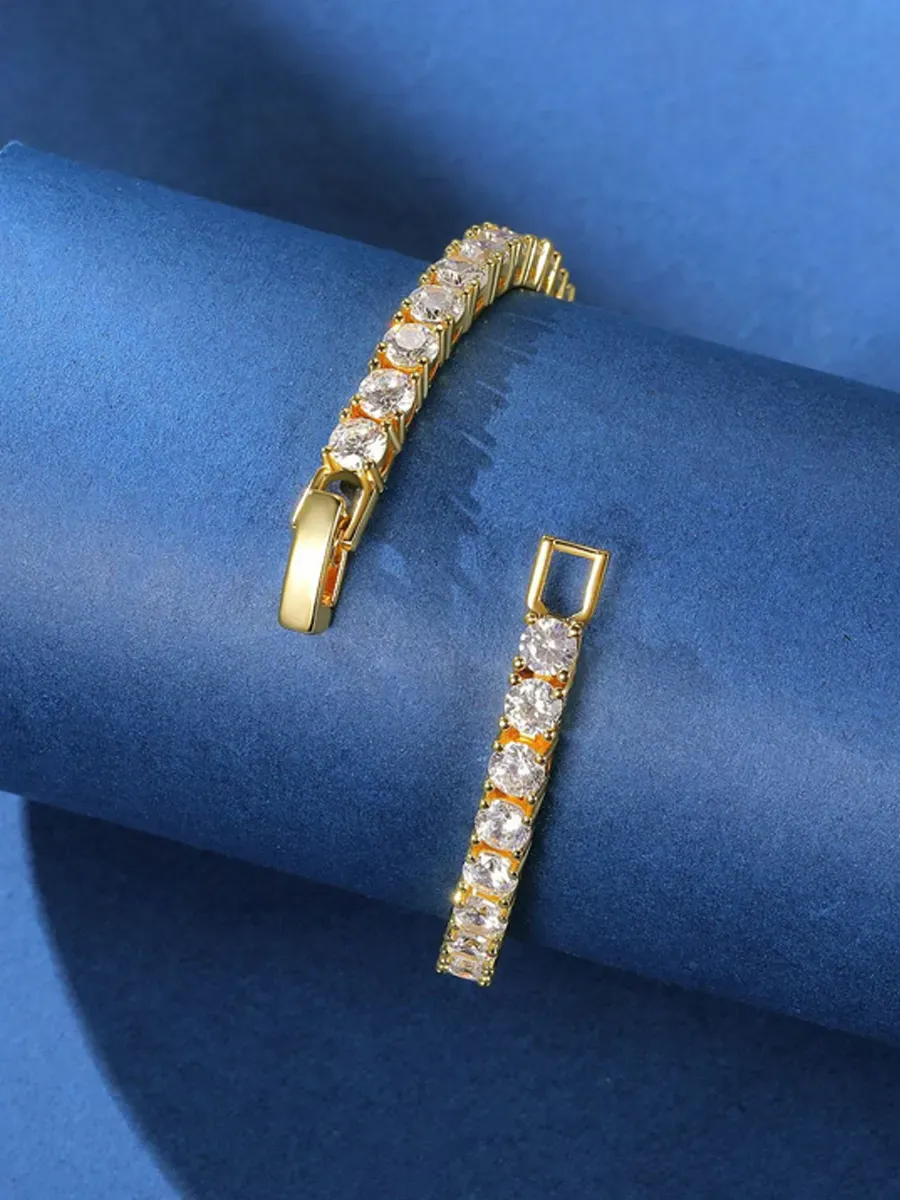 Fiona Rhinestone Buckle Tennis Bracelet