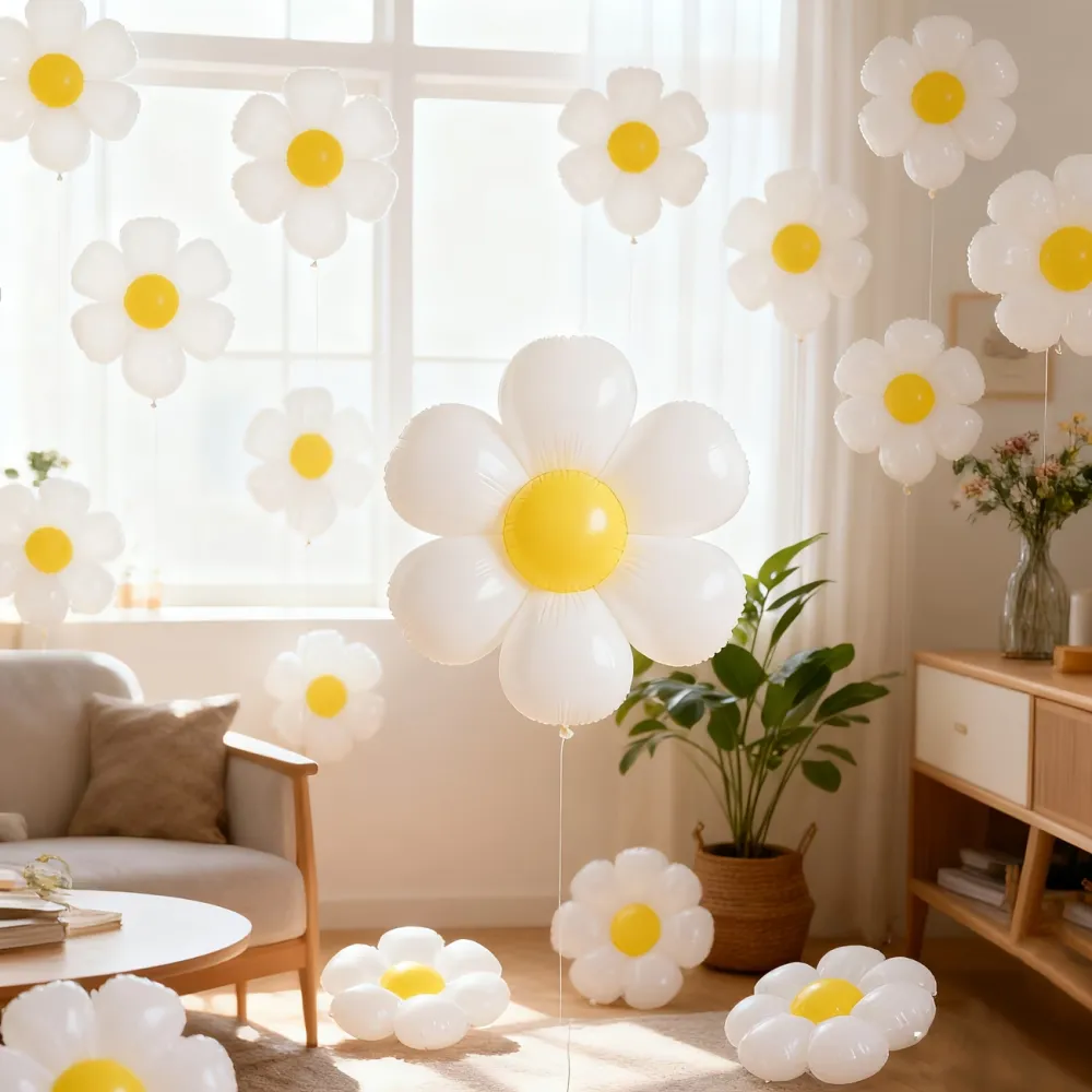 15 Pcs Daisy Party Balloons