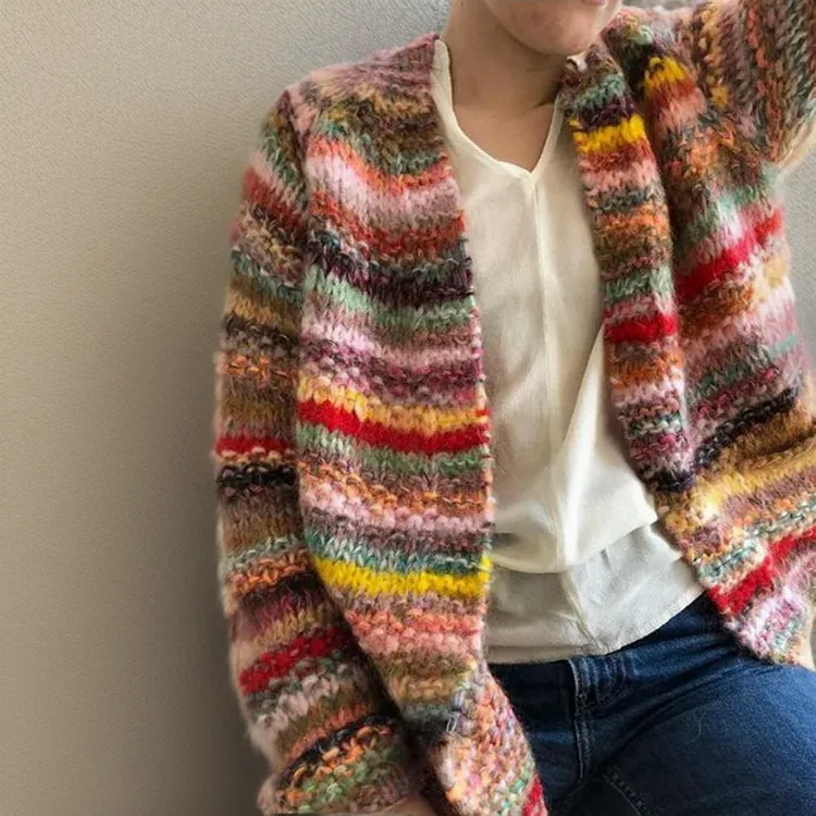 Relaxed Open Front Cardigan