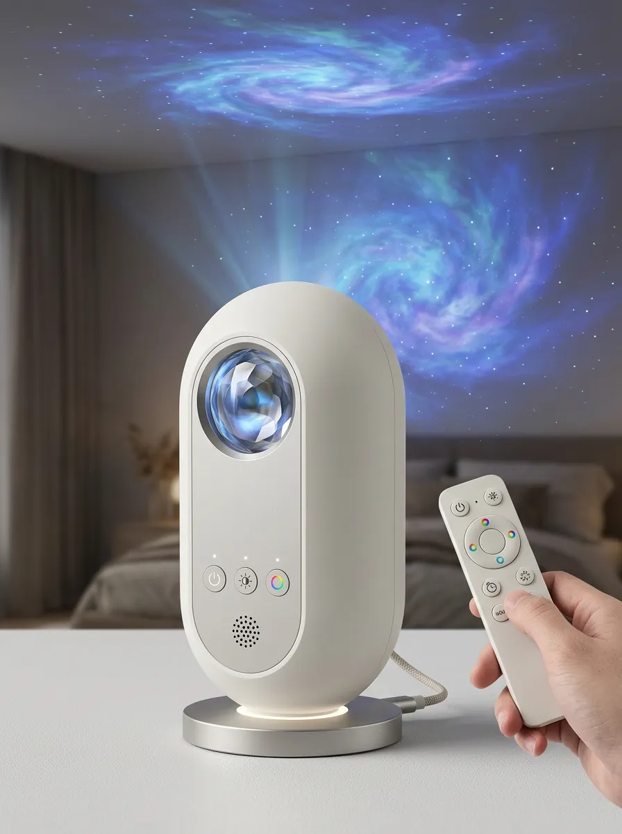 Remote-Control Galaxy Star Projector Night Light