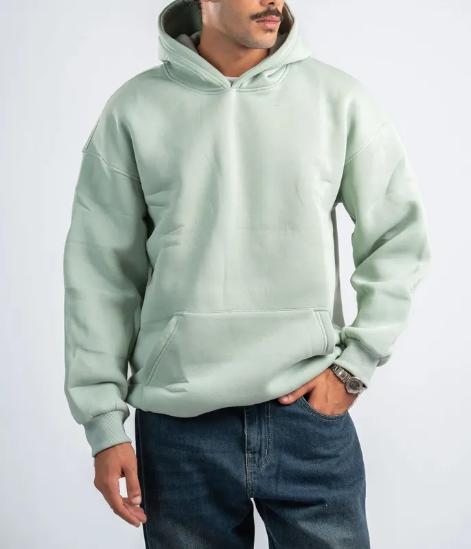 Mint Green Oversized Hooded Sweatshirt