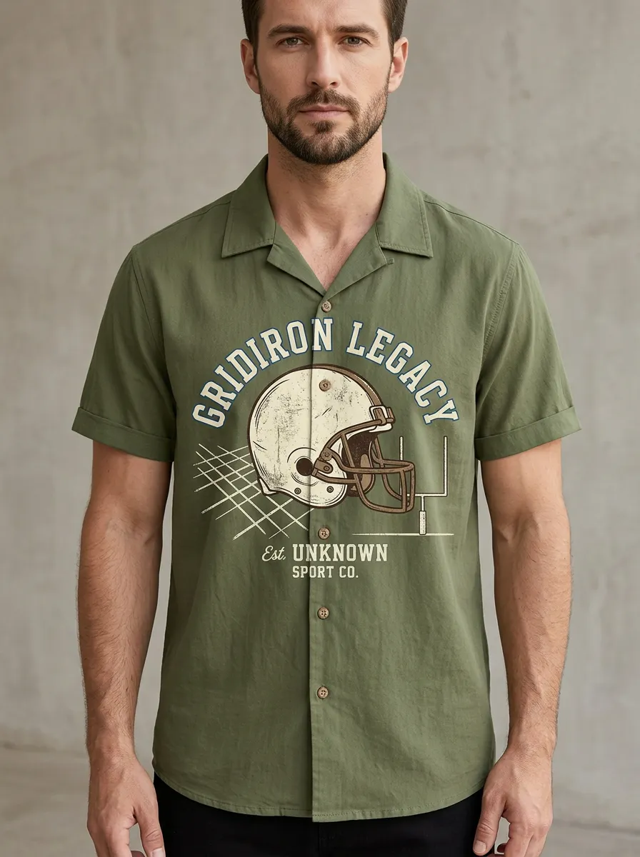 Men's Football Lover Gridiron Legacy Helmet Graphic Shirt
