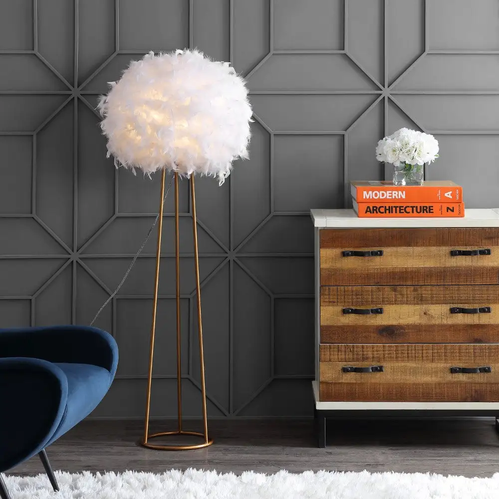 Feather Metal LED Floor Lamp