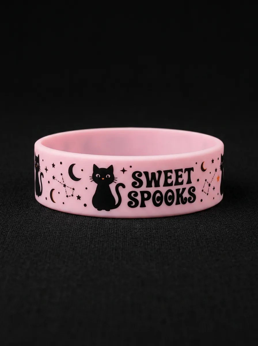 Cat Cat Sweet-Spooks Halloween Graphic Wristband