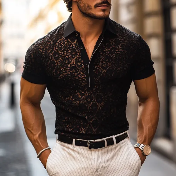Textured Relaxed Polo