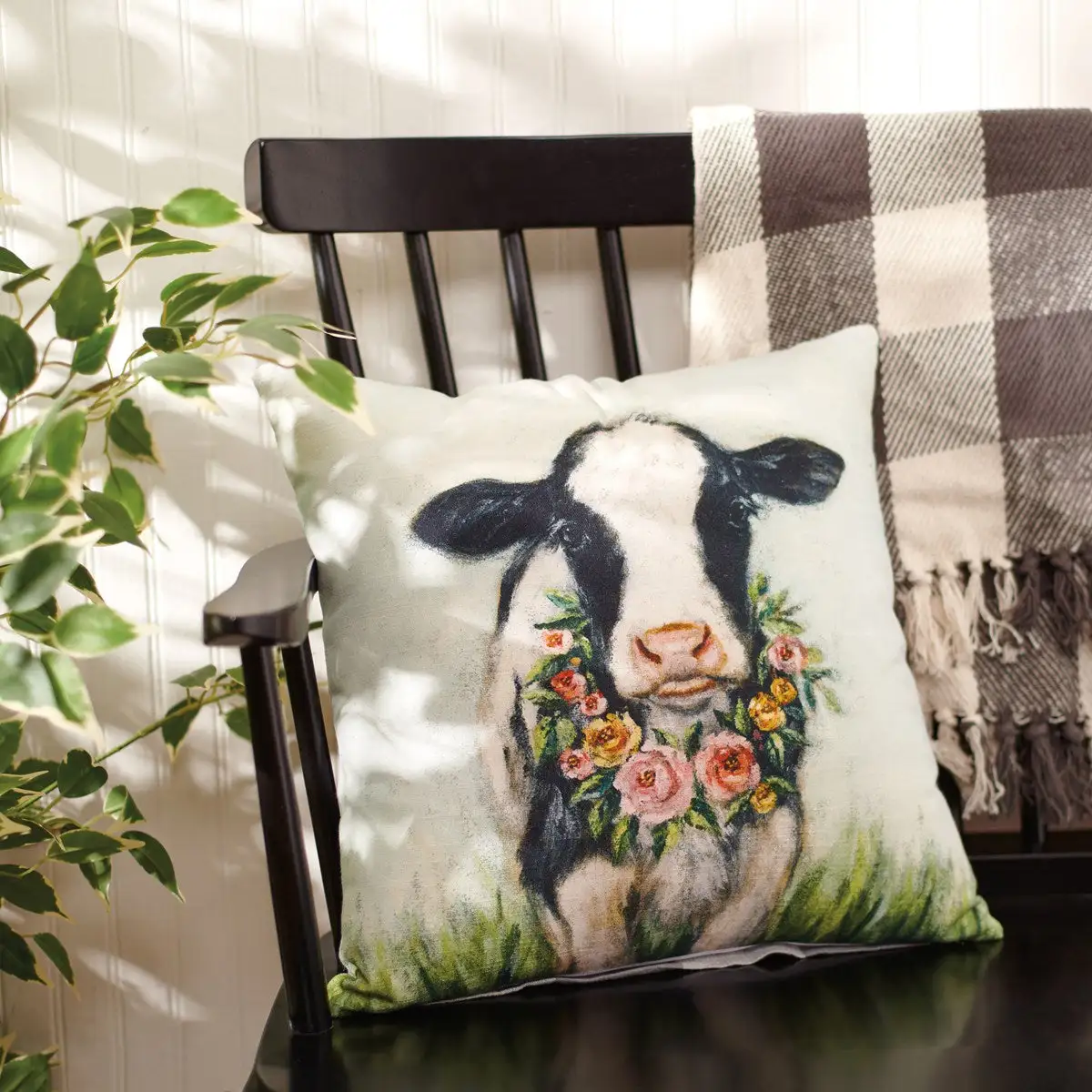 Rustic Plaid Decorative Accent Pillow