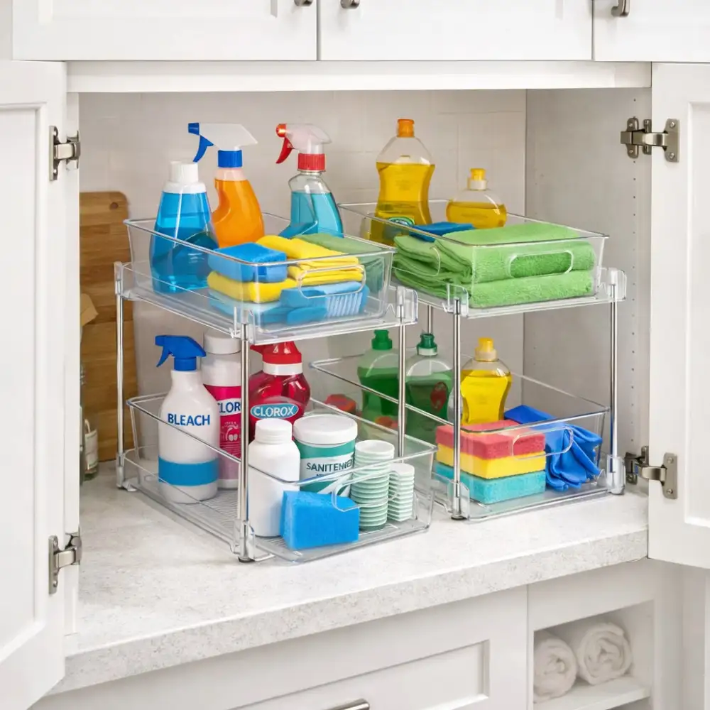 Tier Pull Out Cleaning Organizers