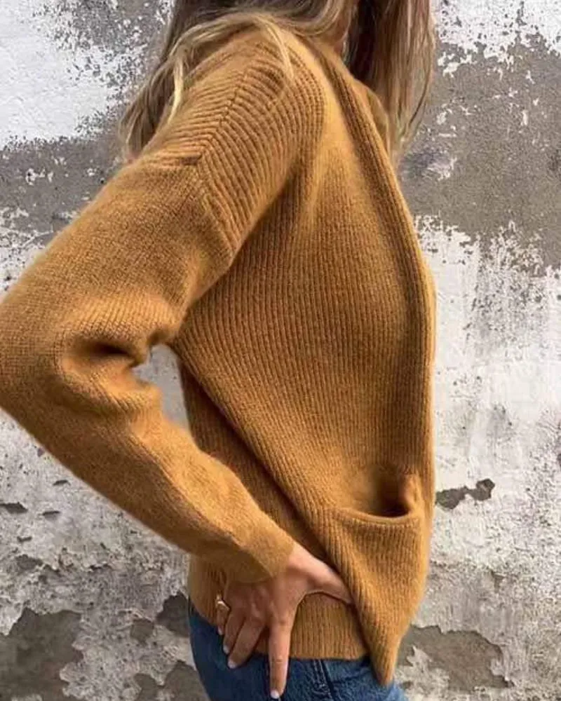 Zip Front Knit Cardigan