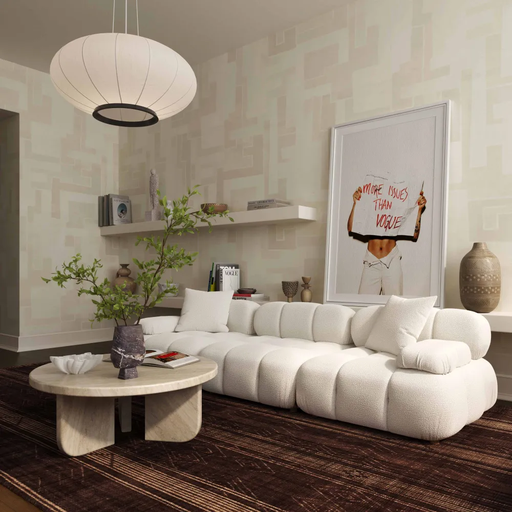 Tufted Modular Performance Velvet Velvet Sofa