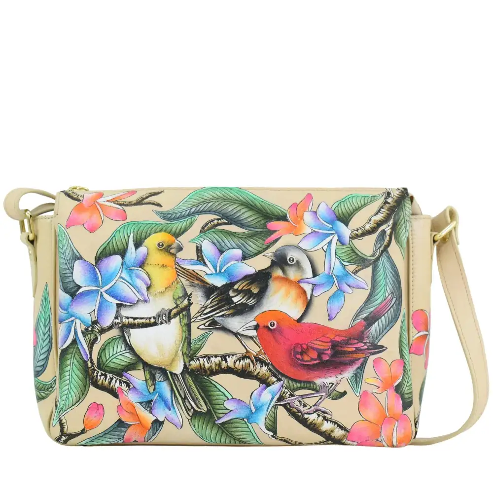 Bird Motif Crossbody Bag
