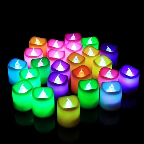 Smokeless candles 24 Pcs Mix colour