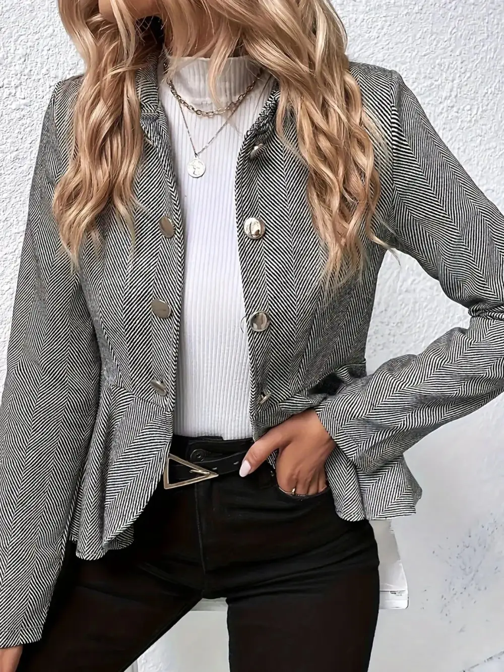 Plus Size Peplum Jacket