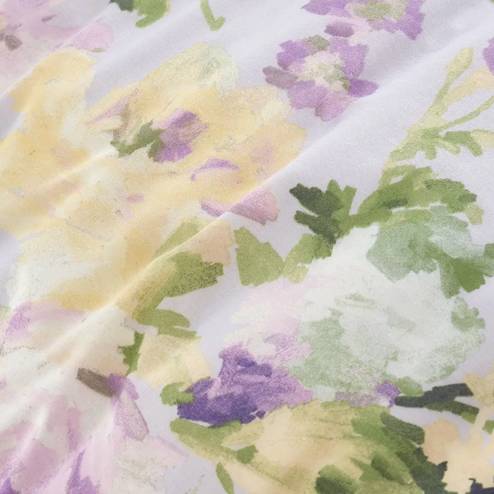 Refined Bedroom Reversible Floral Brushed Cotton Duvet Cover Set