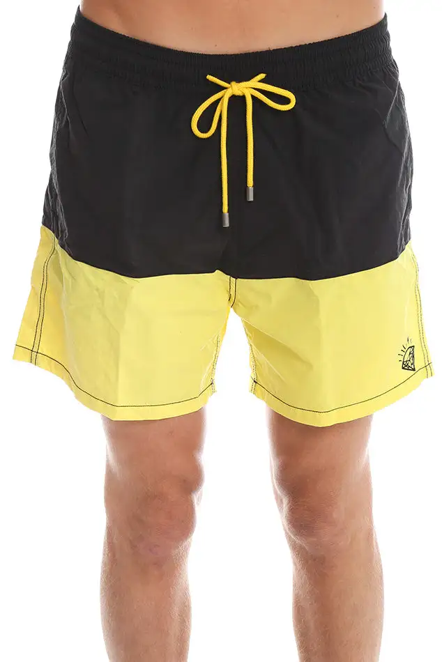Striped Mesh Suit Swim Trunks
