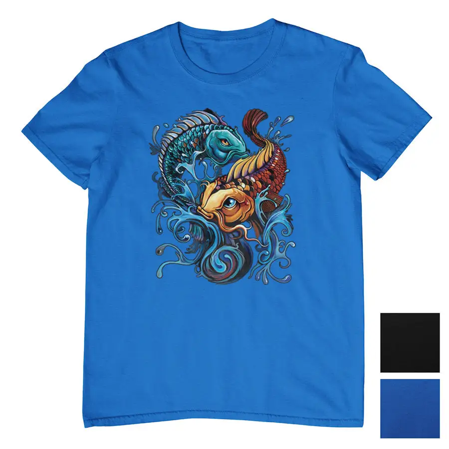 Koi Balance Graphic Cotton T-Shirt