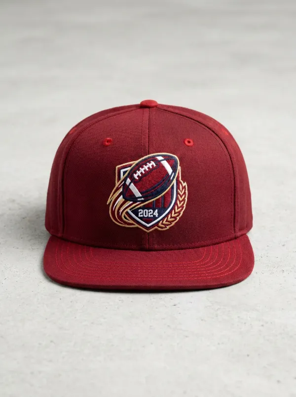 Embroidered Gridiron Shield Baseball Cap