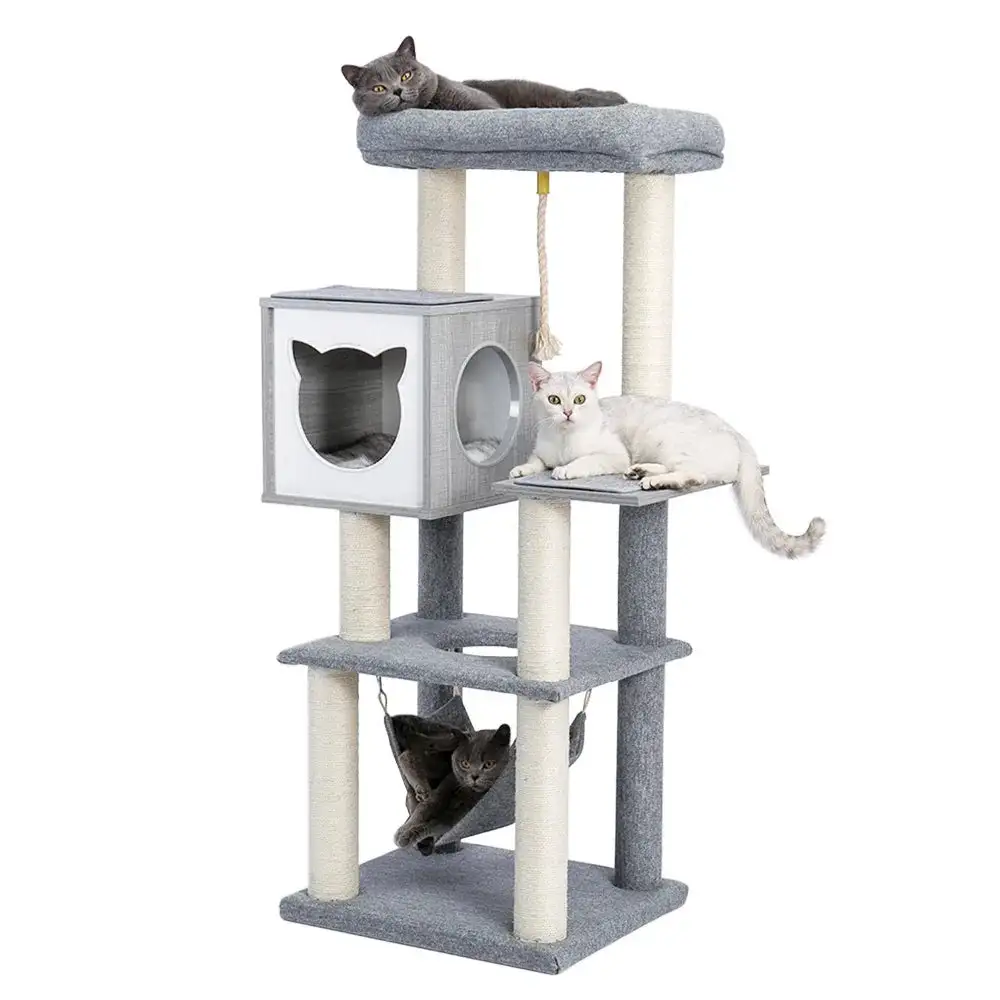 Cozy Feline Resting Structure Cat Tree Plush