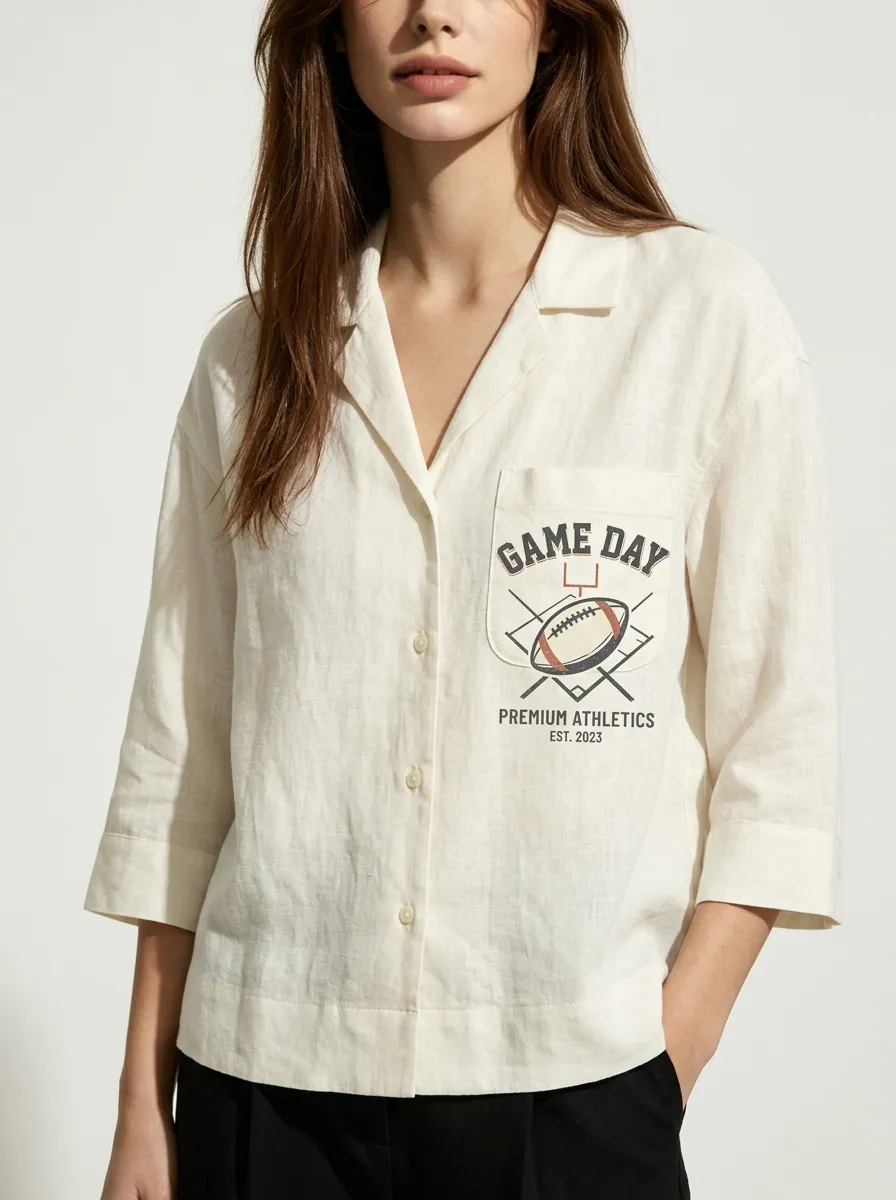Football Graphic Casual Shirt