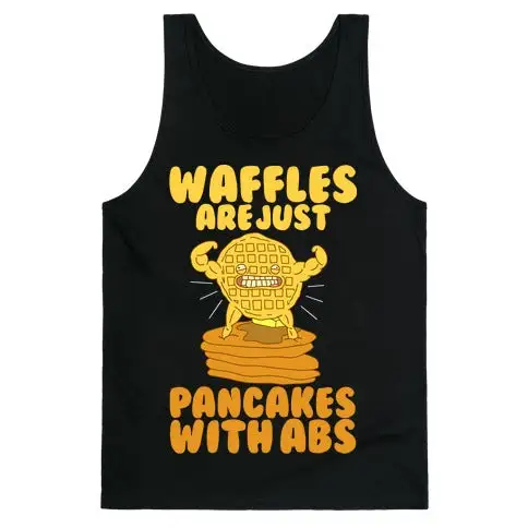 Waffle Abs Graphic Tank Top