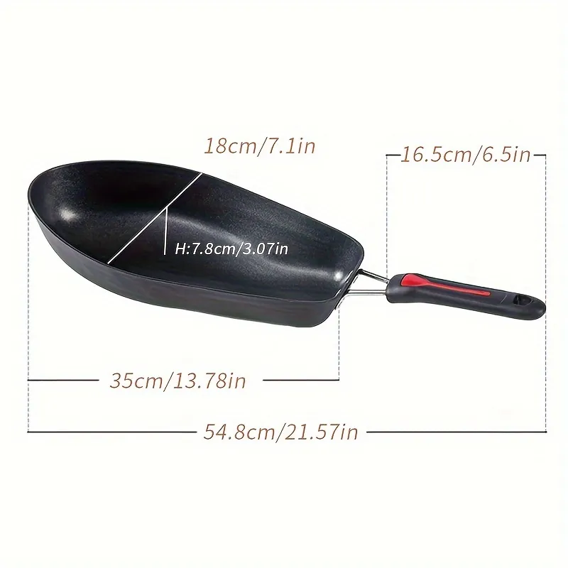Durable Oval-Shaped Frying Pan, Kitchen Essential for Grilling and Frying Fish