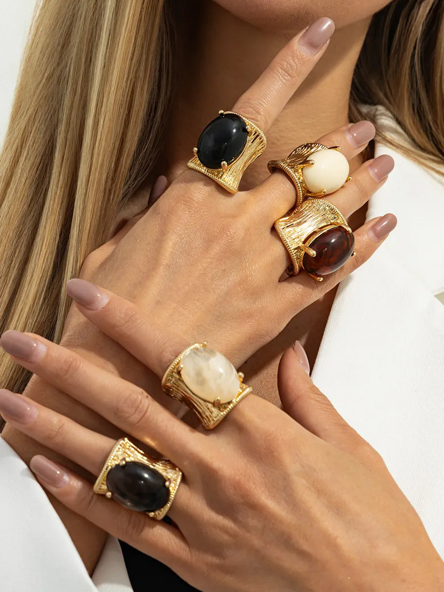 Isla Resin Gemstone Ring